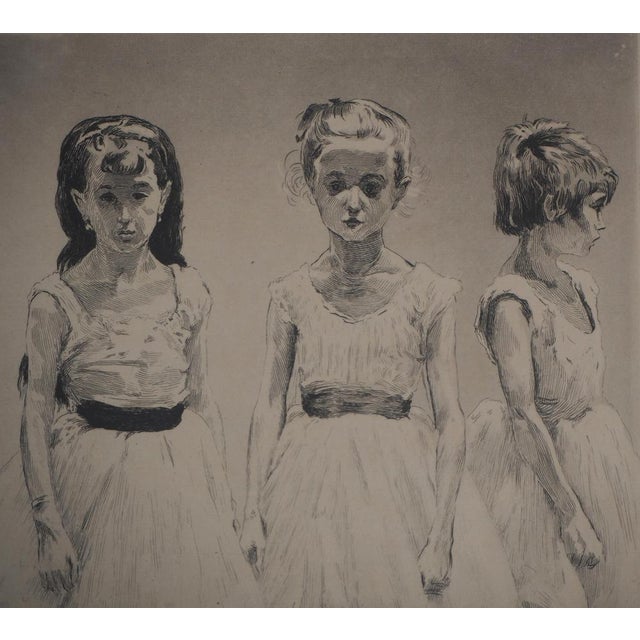 Paul Renouard, Little Dancers, 1893, Original Etching For Sale - Image 4 of 7