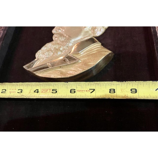 Antique Victorian 19th C. Bronze Relief Plaque Bust Charles Dickens Framed Portrait For Sale - Image 11 of 15