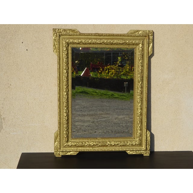 Wood Antique Gilded Mirror, 1890s For Sale - Image 7 of 18