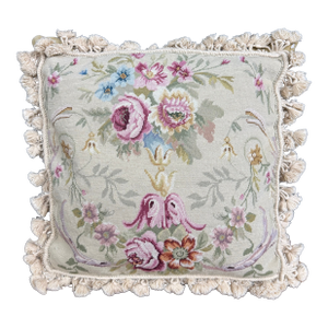 Needlepoint Aubusson Style Pillow