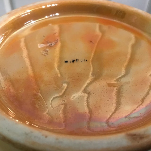 Mid-Century Nippon Iridescent Orange Luster Vase For Sale - Image 4 of 6