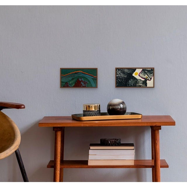 1960s "Shifting" Collage Intaglio Etching Blue Yellow Pink Ny Artist Myril Adler For Sale - Image 9 of 9