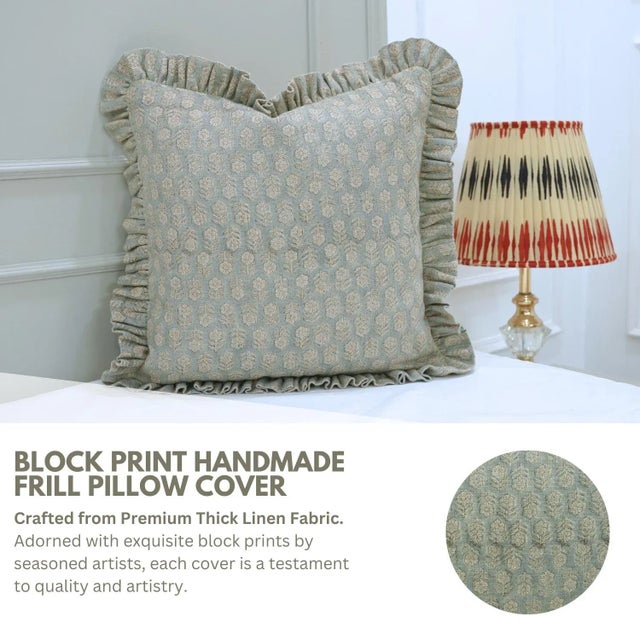 * Fabdivine designer frill cushion – combines handmade craft, comfort, and classic styling for timeless home décor. * Hand...