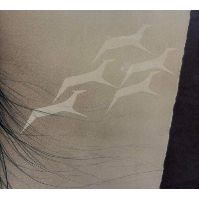 Figurative Frank Howell “Sioux Dream” 1983 Signed & Numbered Limited Edition Lithograph 96/100 For Sale - Image 3 of 12