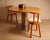 Beige Vintage Italian Circular Dining Table in Wood and Metal, 1970s For Sale - Image 8 of 9