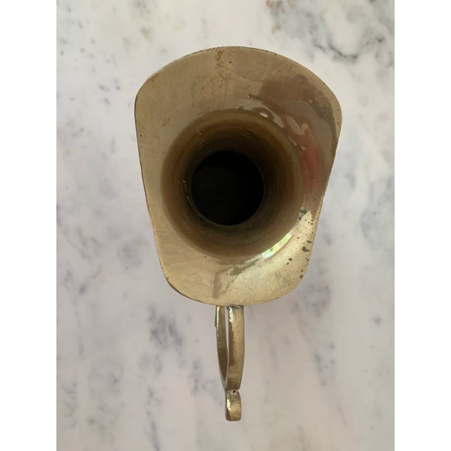 Mid-Century Modern 1930s Mid-Century Brass Vase Ewer For Sale - Image 3 of 7
