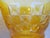 Unusual cut and color all in one pair of wine glasses. Canary yellow cased glass vessel with cut to clear squares that...