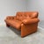 Brown Vintage Coronado Two-Seater Sofa in Cognac Leather from B&B Italia, Italy, 1960s For Sale - Image 8 of 16
