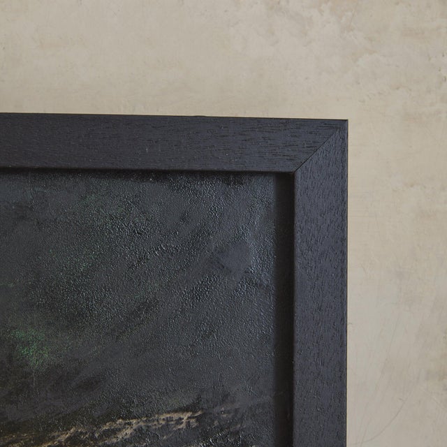 Black Maurice Perrenoud, L'homme de'calque l'homme, Oil on Board Painting, 1960s For Sale - Image 8 of 9