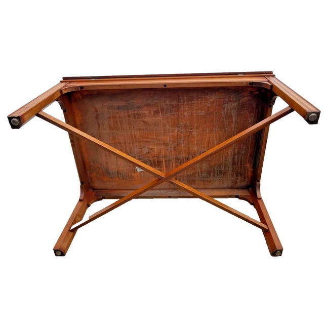 Vintage Heritage Henredon Butler's Tray Oval Cocktail Table Flame Mahogany For Sale - Image 13 of 15