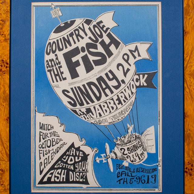 Original Concert Poster, American, Country Joe & the Fish, Berkeley Free Press For Sale - Image 4 of 10