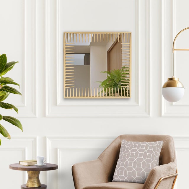 Robin Baron Ayres Square Mirror For Sale - Image 10 of 11
