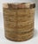 Mid-Century Modern Vintage Gabriella Crespi Style Brass Trim Coiled Rattan Basket For Sale - Image 3 of 5