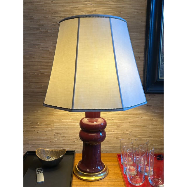 Pair of Silk Lampshades With Metallic Trim For Sale In New York - Image 6 of 9
