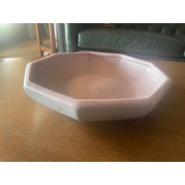 This item is consistent with a Weller Art Pottery console bowl, likely from the Lavonia or Hobart lines produced in the...