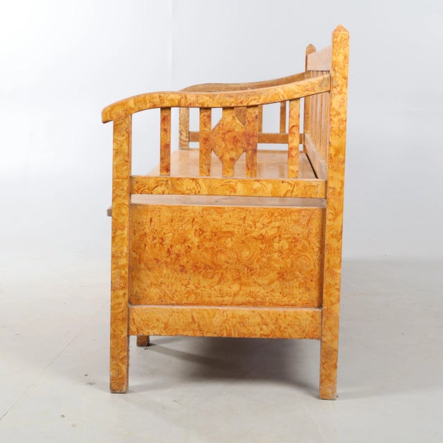 Antique Swedish Marbled Bench, 1890s For Sale - Image 4 of 9