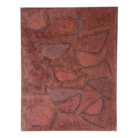 Georges Ferrato, Abstract Composition 4, Acrylic on Canvas For Sale