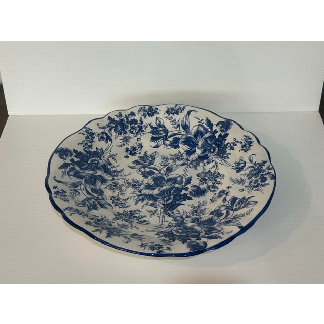 Mid 20th Century Royal Worcester Blue & White Floral Covered Tureen With Underplate For Sale - Image 10 of 11