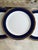 Vintage Noritake Kokura Ware Cobalt Blue and Gold Rim 6.25 Inch Dessert Plates – Hand Painted Japan - Set of Eight (8) For Sale - Image 9 of 12