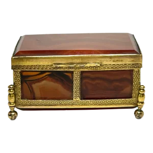 French Red Agate & Ormolu Box