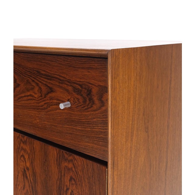 Danish Mid Century Modern Rosewood Two Door 9 Drawers Chest Dresser Credenza For Sale - Image 6 of 12
