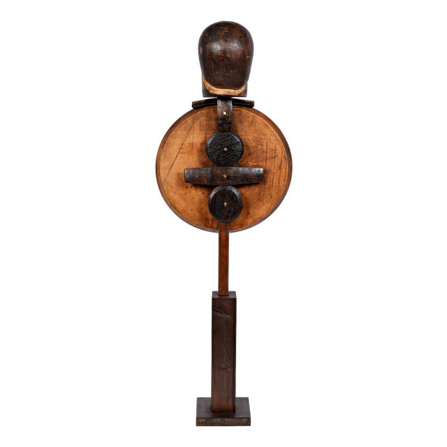 Soldatenglück I, Large Wooden Sculpture by Rolf Hans For Sale