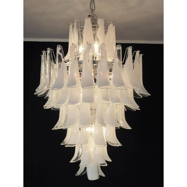 Vintage Murano Glass Chandelier with Glass Petals, 1983 For Sale - Image 9 of 13