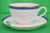 Traditional 1930s Private Beverly Ma Yacht Club 'Burgee' (Left) X Private Signal (Right) Cup & Saucer Set Made in France For Sale - Image 3 of 6