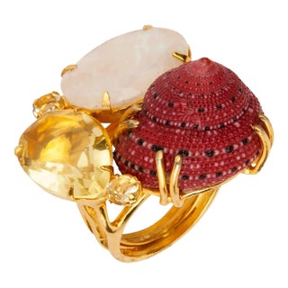 Natasha Ring in Yellow, size 6 For Sale