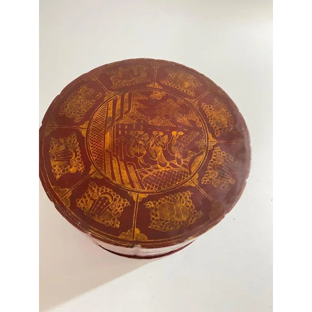 Large 19th Century Round Jewelry Box, Japan For Sale - Image 9 of 12