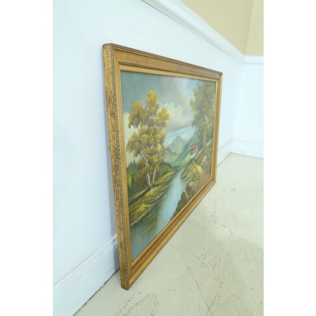 Bengel Artist Signed Framed Landscape Oil Painting on Canvas For Sale In Philadelphia - Image 6 of 9