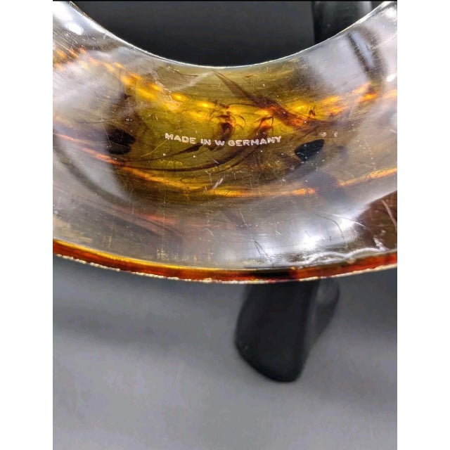 1970s 1970s West Germany Lucite Tortoise Cuff Bangle For Sale - Image 5 of 8