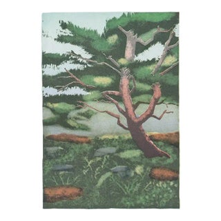 1999 Ten Years of Solitude Contemporary Landscape Linocut For Sale