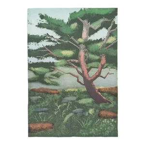 1999 Ten Years of Solitude Contemporary Landscape Linocut