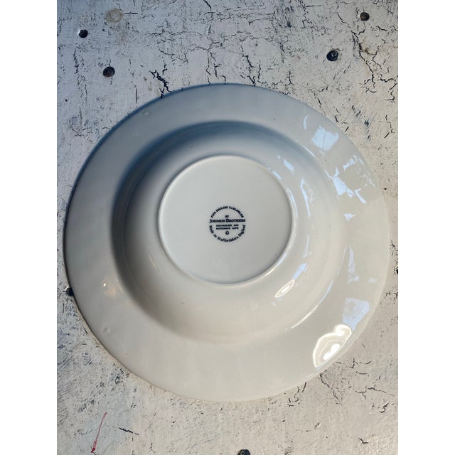 Johnson Brothers Johnson Brothers Rimmed Soup Bowl in Blue Nordic For Sale - Image 4 of 8
