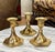 Brass MCM Candlestick Holder Trio For Sale - Image 4 of 4