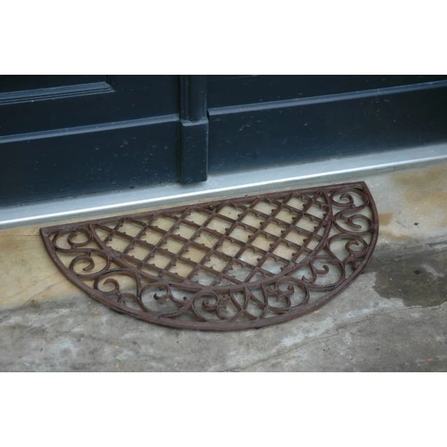Semi-Circular Cast Iron Doormat For Sale - Image 3 of 4