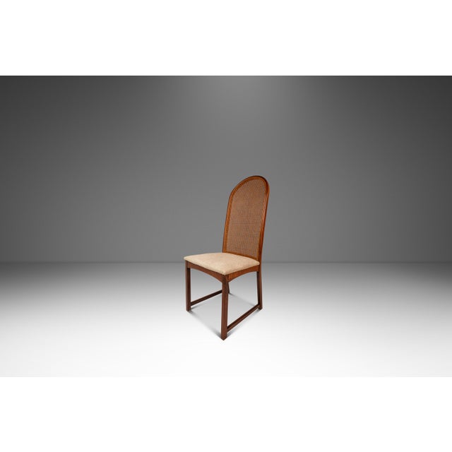 1950s Set of Four ( 4 ) Mid-Century Modern High-Back Cane-Back Dining Chairs by Milo Baughman for Directional, Usa, C. 1950s For Sale - Image 5 of 18