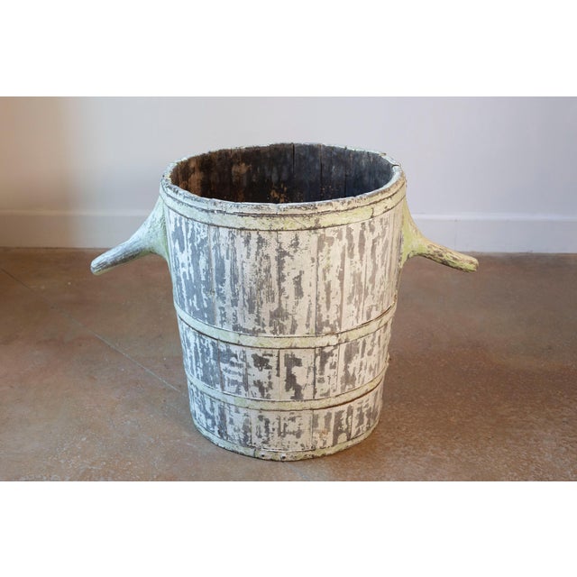 A rare and beautifully worn 19th-century French grape harvesting hod, used during the vendange in vineyards throughout the...