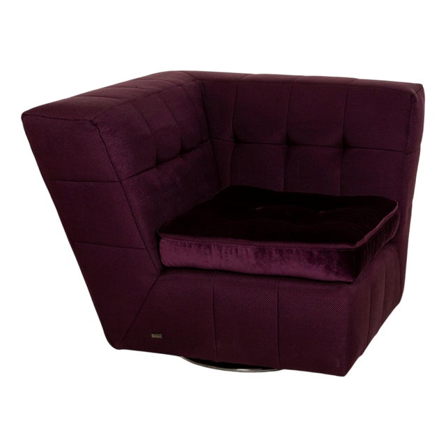 Tiziana Armchair in Purple Fabric from Bretz For Sale