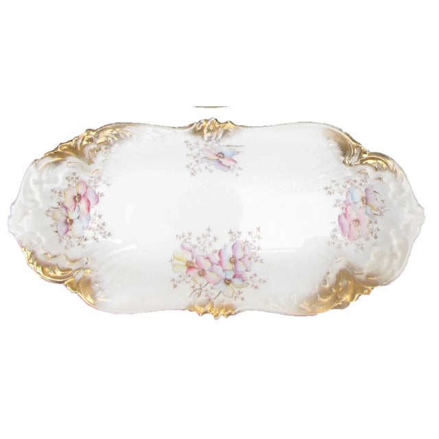 Dresden Porcelain Antique Haviland & Continental Limoges Porcelain Serving Pieces, Set of 3 For Sale - Image 4 of 8