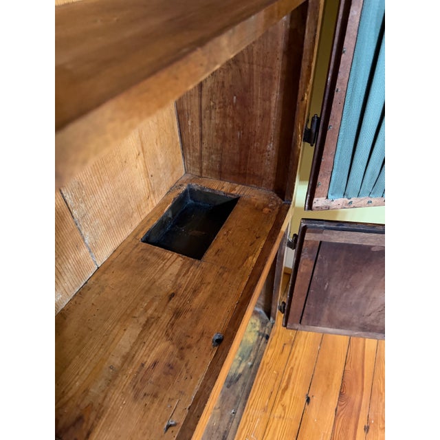 17th Century Bolognese Walnut Bookcase With Original Wire, Fabric Panels, Hidden Compartments & Working Locks For Sale - Image 6 of 14