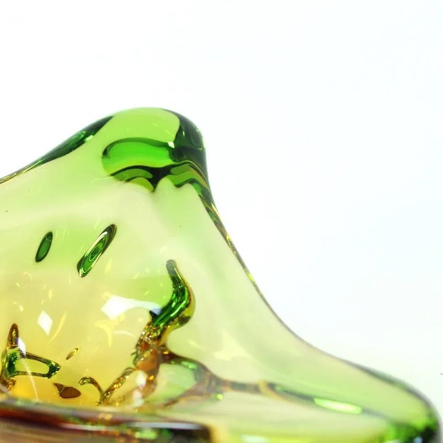 This art glass bowl was designed by Frantisek Zemek as a part of his Niagara collection and produced by Glass Factory...