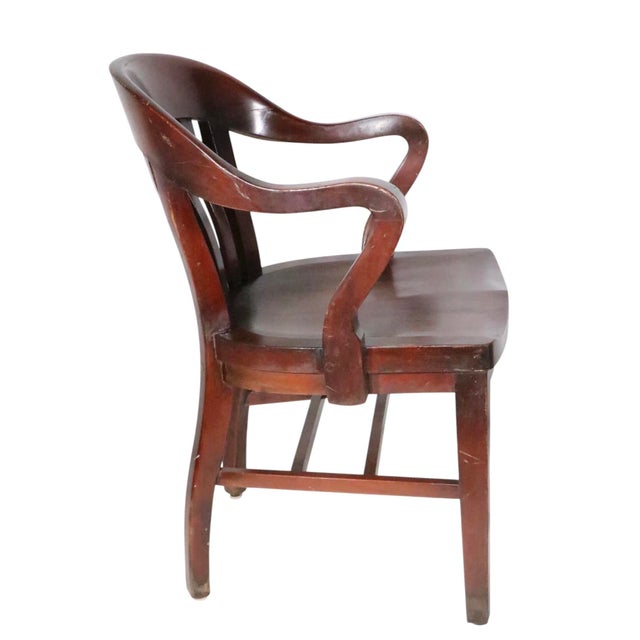 Pr. Vintage Bank of England Jury Chairs by the Marble & Shattuck Furniture Company For Sale - Image 12 of 18