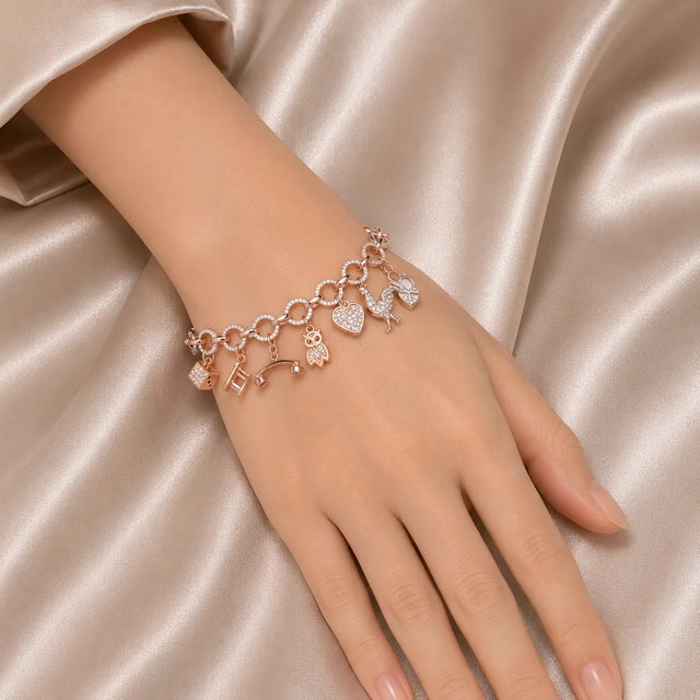Traditional Late 20th Century 18K White Gold Pink Sapphire Champagne Diamond Bangle Bracelet For Sale - Image 3 of 3