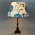 Brass Table Lamp with Fabric Lampshade, 20th Century For Sale - Image 5 of 11