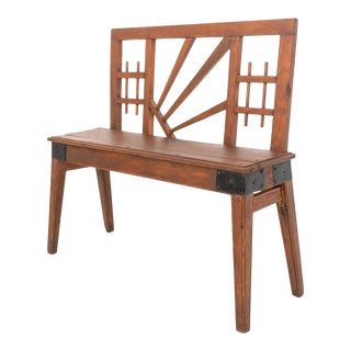 Art & Craft Oak Bench Settle For Sale