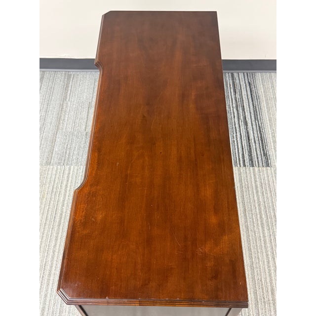 Brown Antique Mahogany Art Deco Writing Desk For Sale - Image 8 of 12