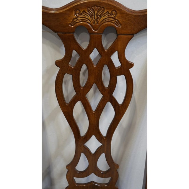 Brown Universal Furniture Traditional Chippendale Style Dining Side Chair For Sale - Image 8 of 11
