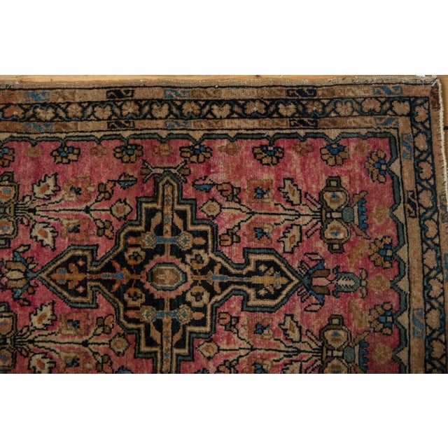 1920s Vintage Farahan Sarouk Square Rug Mat - 1'10" X 2'5" For Sale - Image 5 of 9